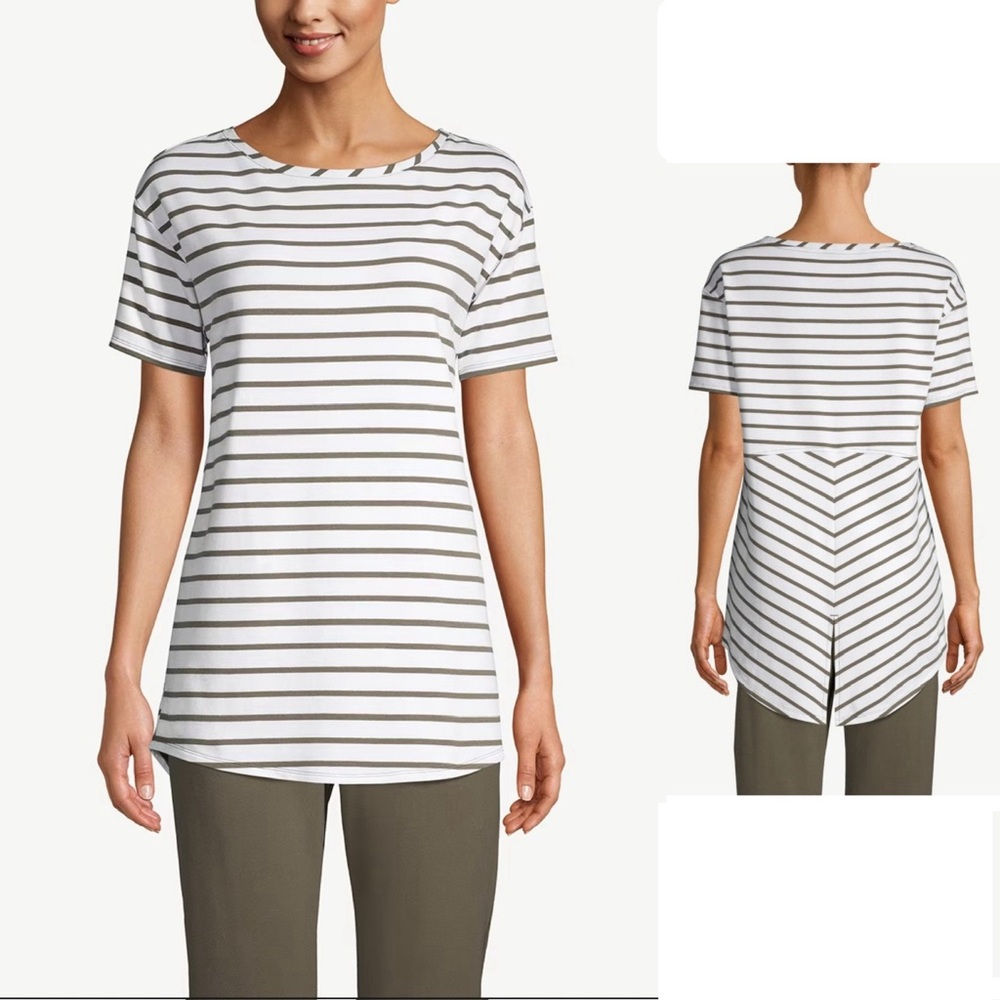Chicos Zenergy striped Pima Cotton Tunic